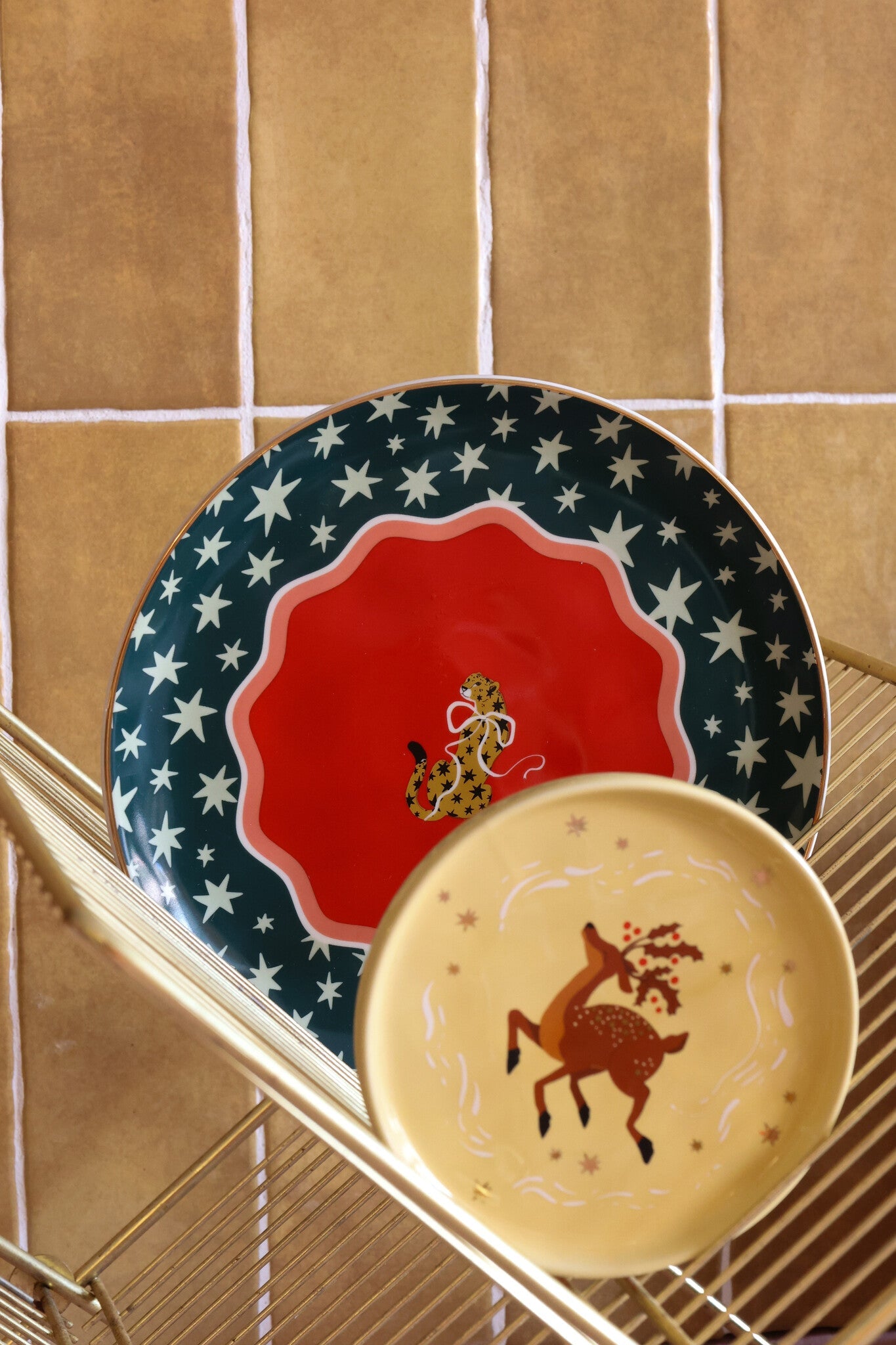 Tableware ATLITW - Plate Reindeer and Bow - Musgo Bazar