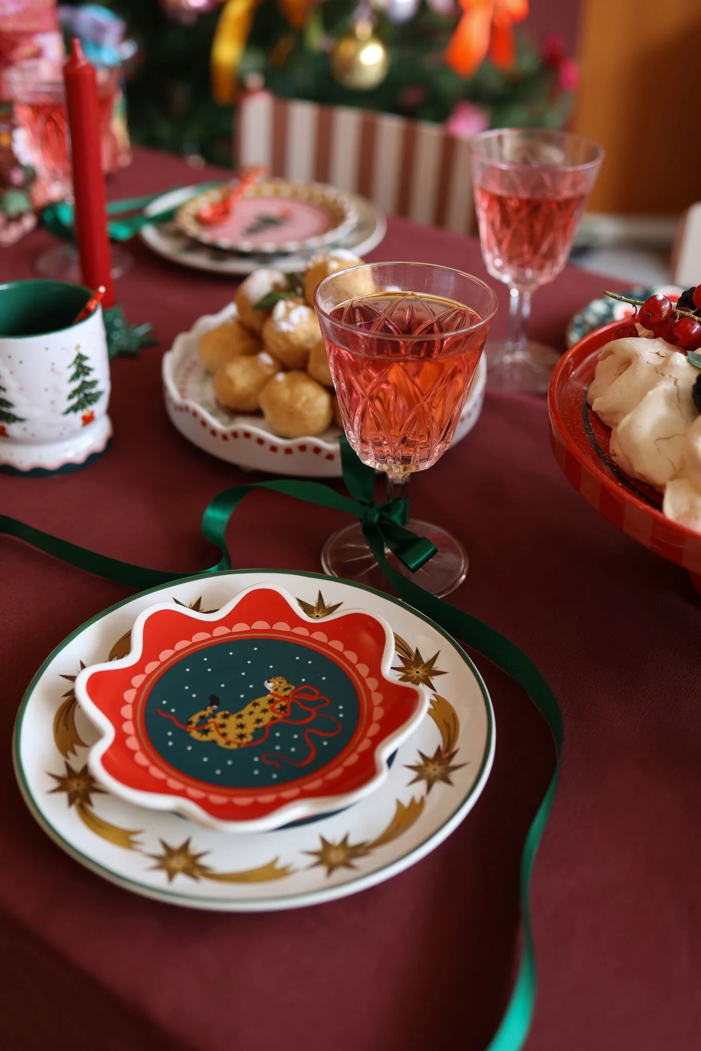 Tableware ATLITW - Plate Reindeer and Bow - Musgo Bazar