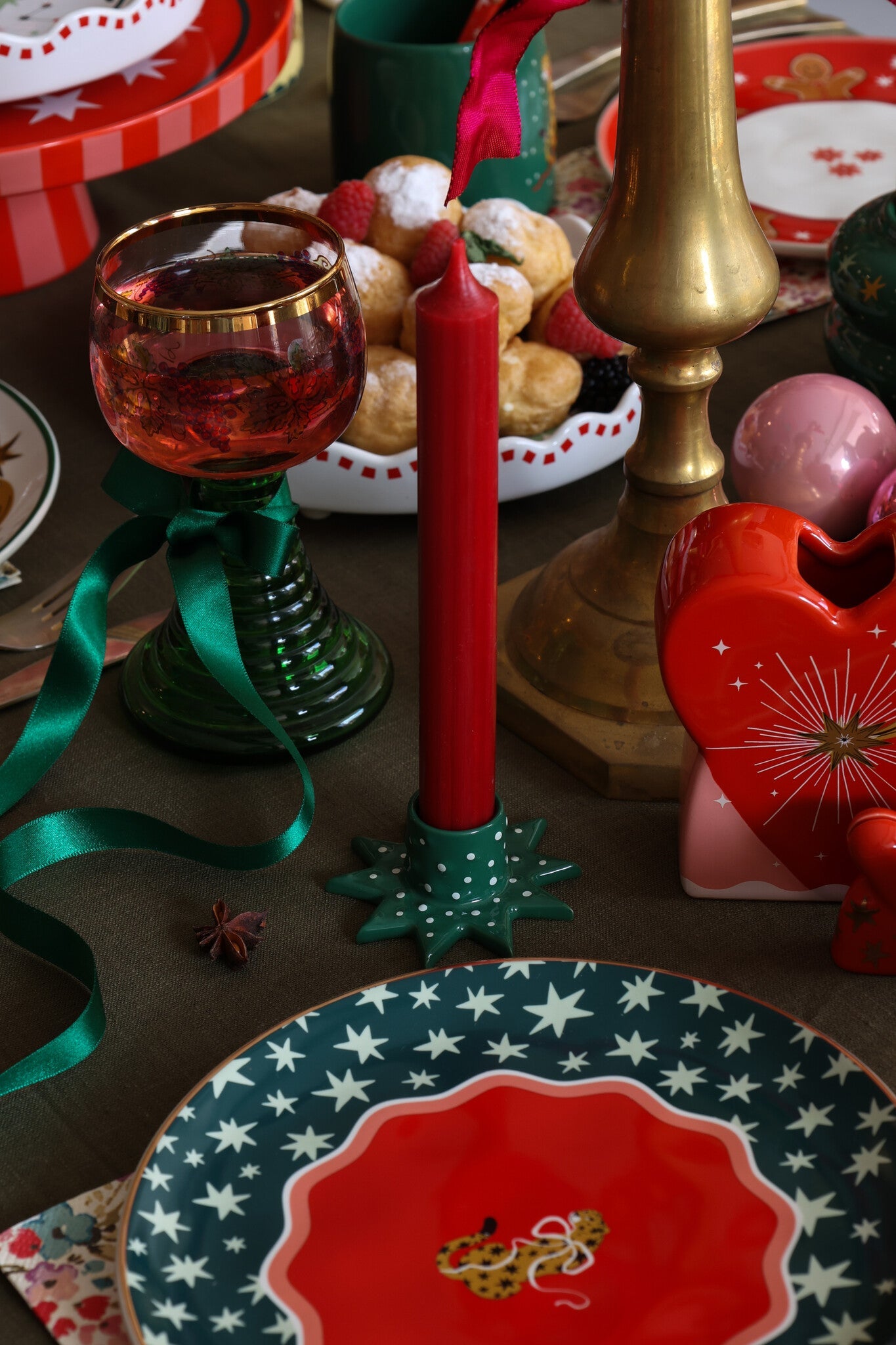 Tableware ATLITW - Plate Reindeer and Bow - Musgo Bazar