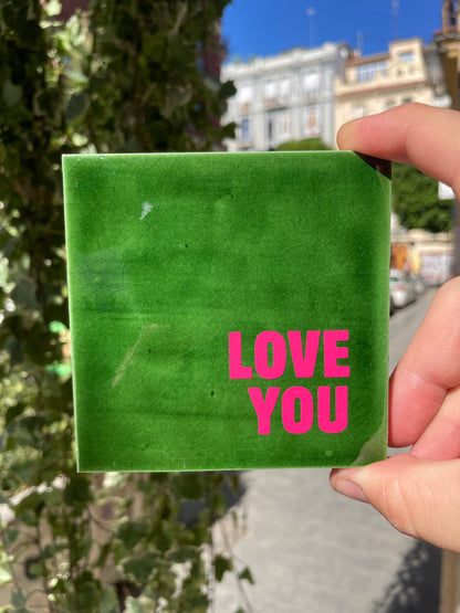 Tile With Print - Love You