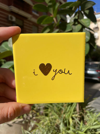 Azulejo Artesanal - I ❤️ You