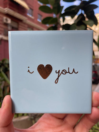 Azulejo Artesanal - I ❤️ You