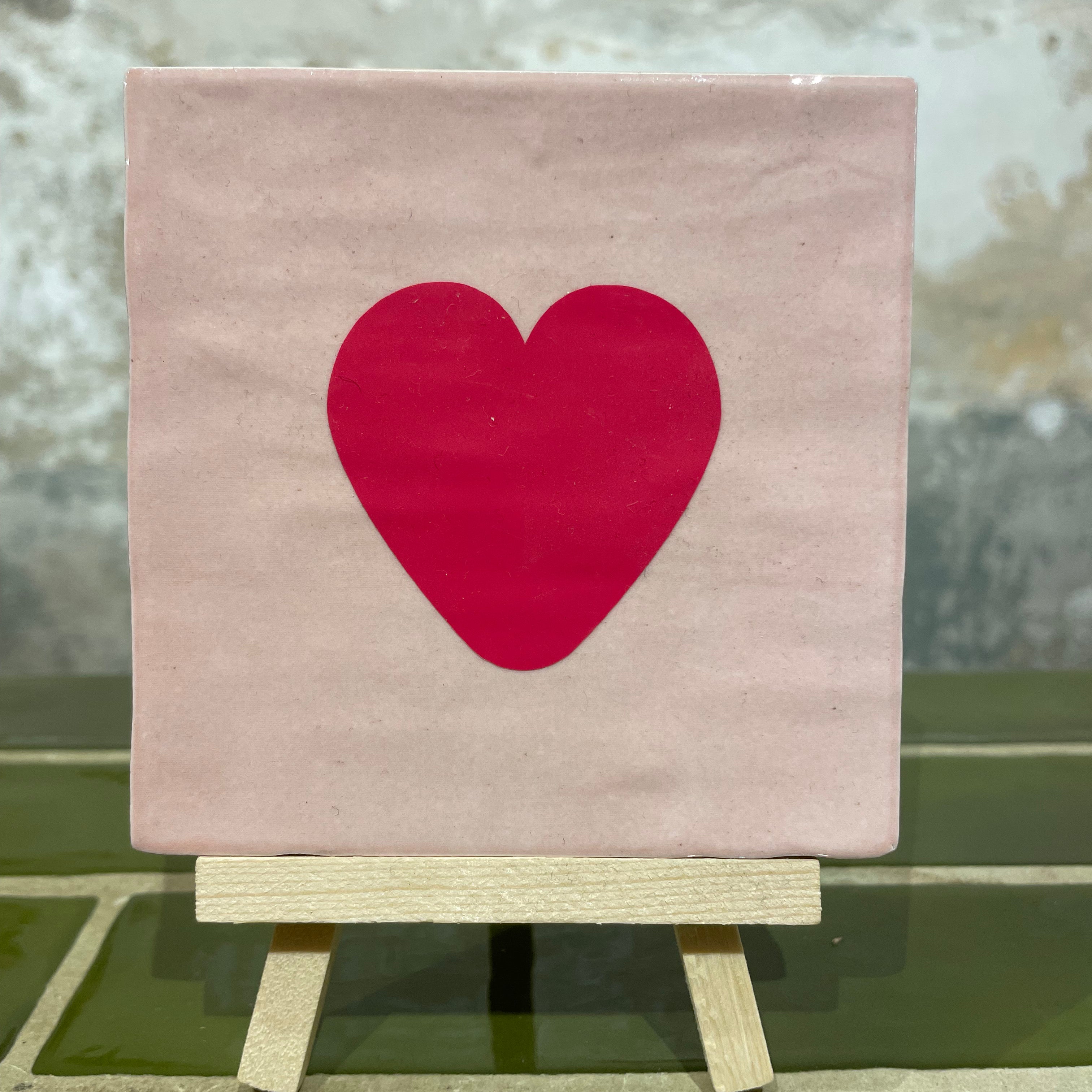 Azulejo con Estampado - Corazón