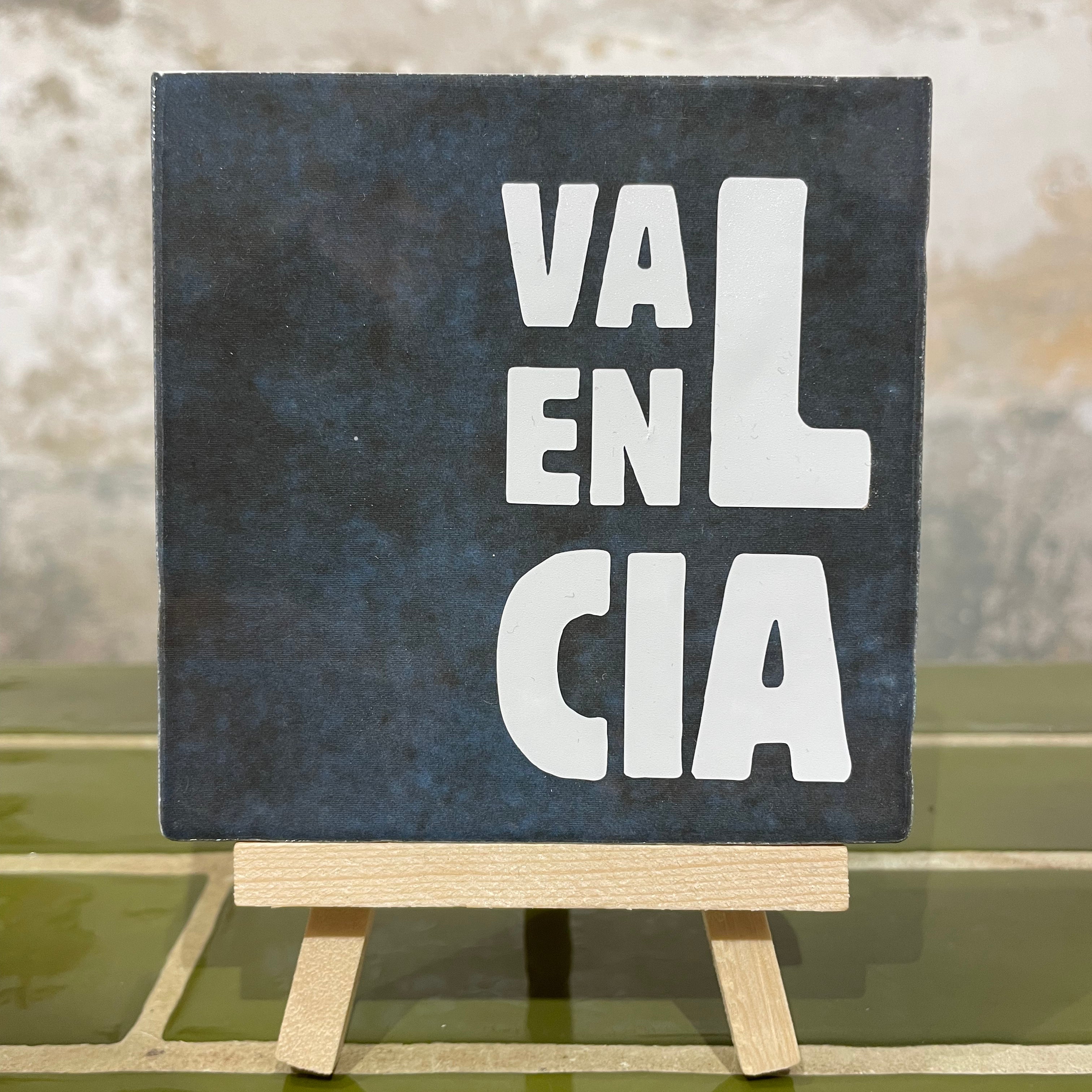 Azulejo artesanal “Valencia” – Recuerdo con alma (2 - old blue)