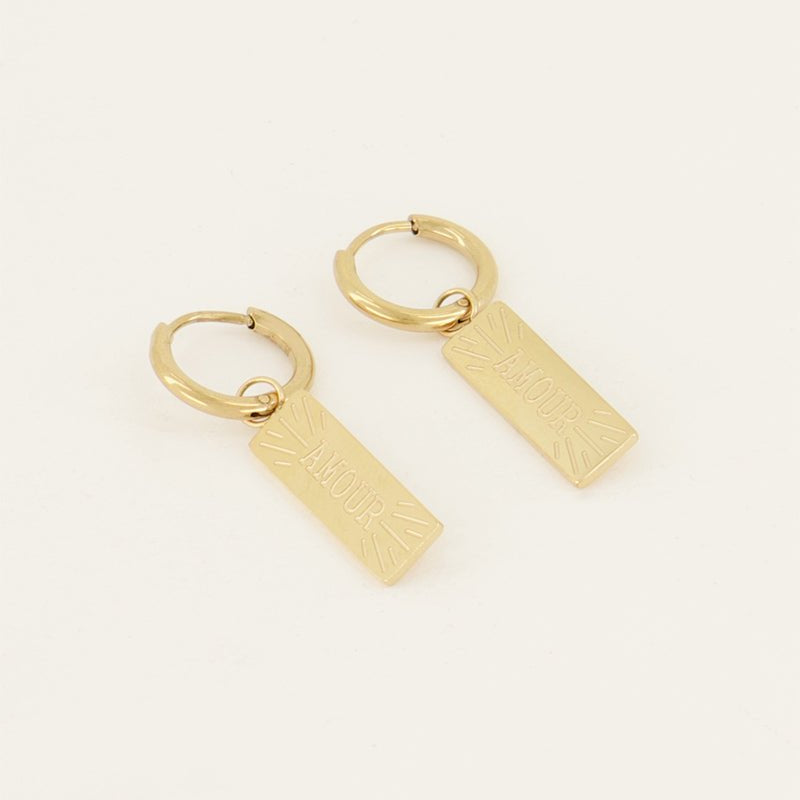 Amour Charm Earrings – Stainless Steel - Musgo Bazar