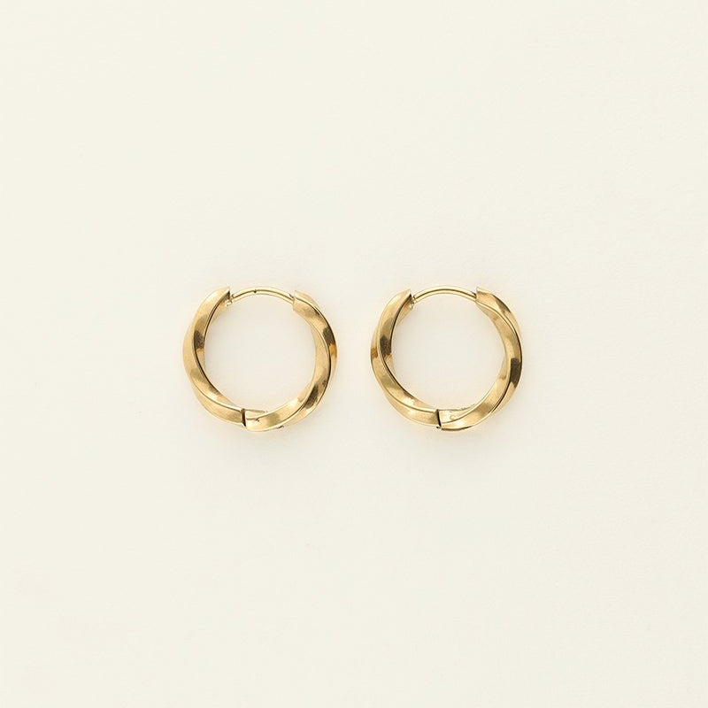 Basic Twisted Earrings – Stainless Steel - Musgo Bazar