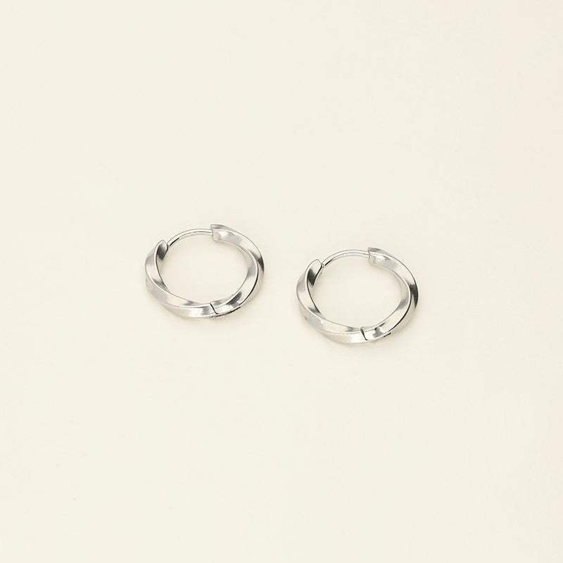Basic Twisted Earrings – Stainless Steel - Musgo Bazar