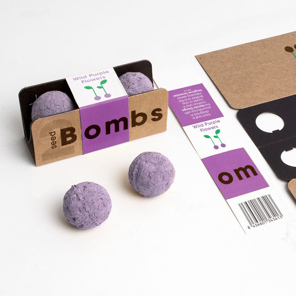 Bombas - Biodiversity Bombs - Flores Silvestres Moradas (Wild Purple Flowers) - Musgo Bazar