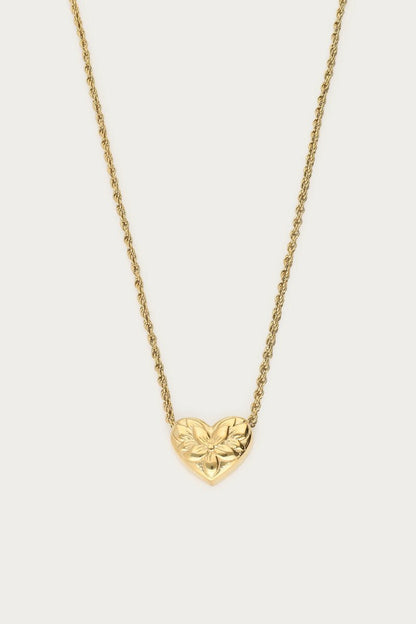Botanical Flower Heart Pendant Necklace – My Jewellery - Musgo Bazar