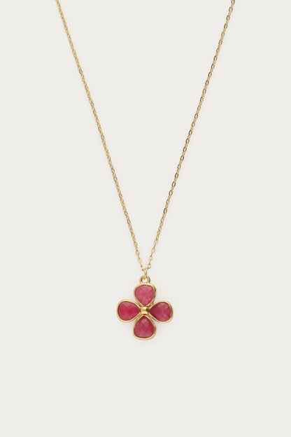 Botanical Pink Clover Pendant Necklace – My Jewellery - Musgo Bazar