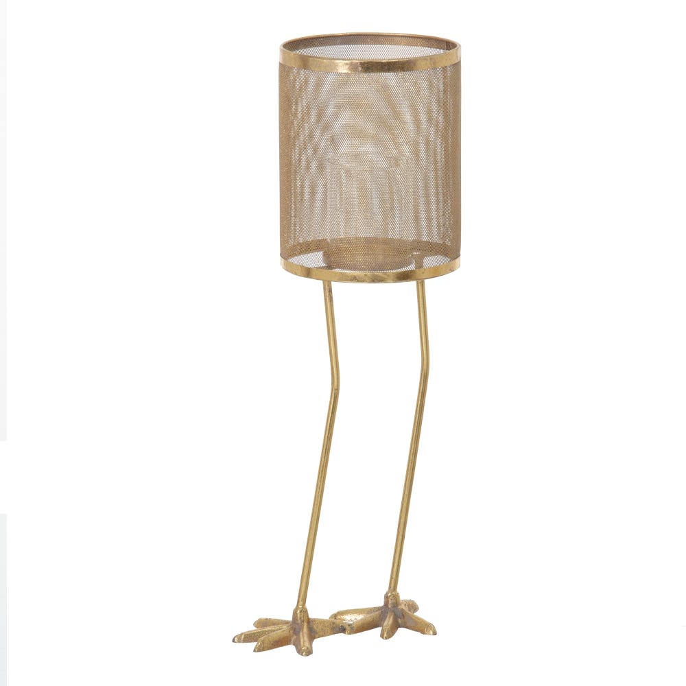 CANDLE HOLDER STAND DUCK FEET GOLD METAL 25,50 X 20 X 68,50 CM - Musgo Bazar