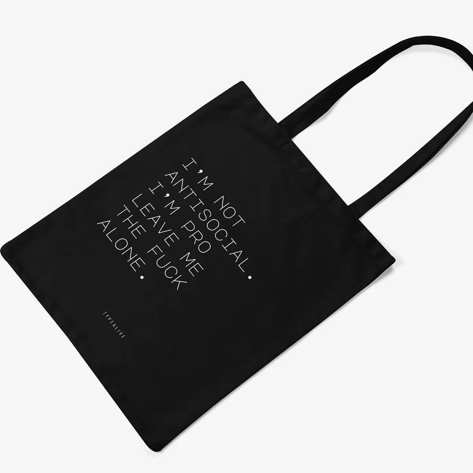 Cotton Bag - Antisocial - Musgo Bazar