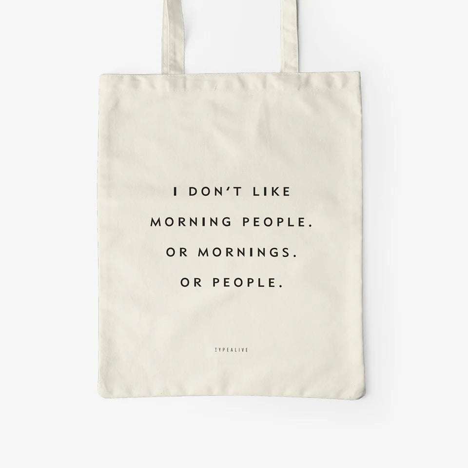 Cotton Bag - Morning People - Musgo Bazar