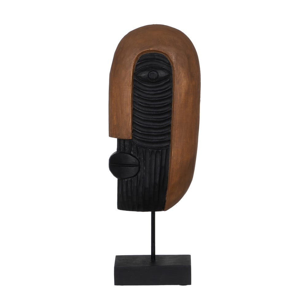 FIGURE MASK WOOD - IRON - Musgo Bazar