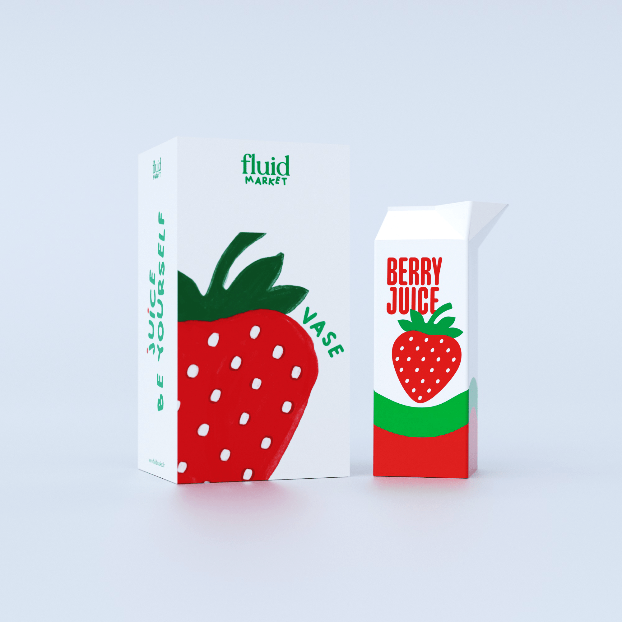 Fluid Market Vase - Strawberry - Musgo Bazar