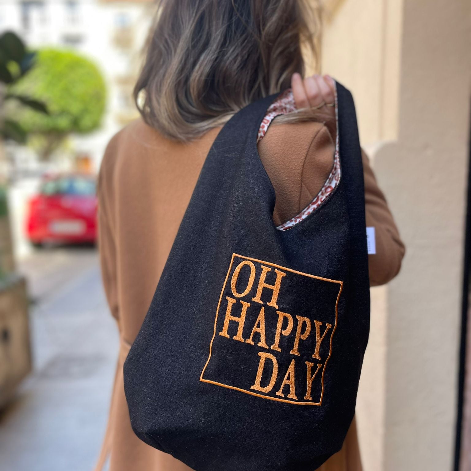 Handmade Bag Hobo 'Oh Happy Day' - Musgo Bazar