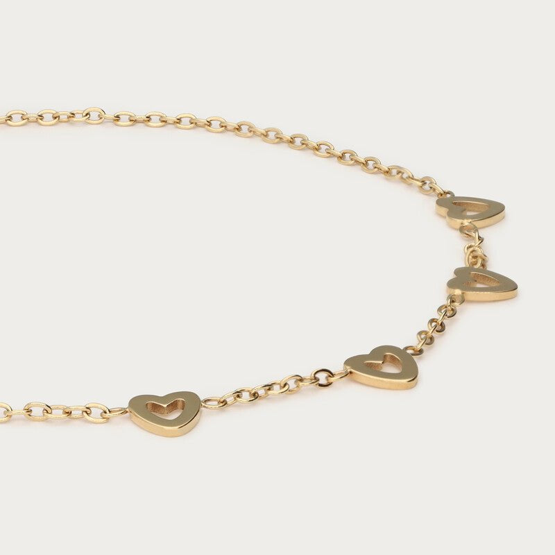 Heart Bracelet – Stainless Steel - Musgo Bazar