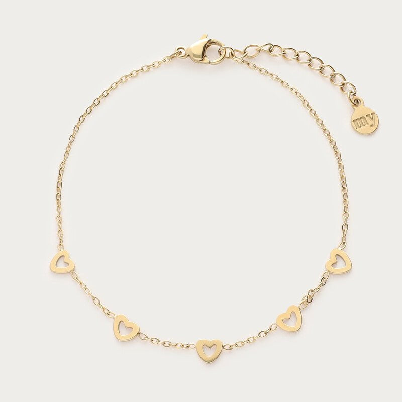 Heart Bracelet – Stainless Steel - Musgo Bazar