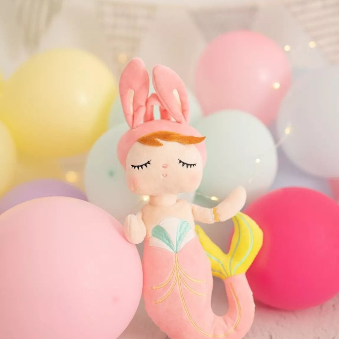 Mermaid Cloth Doll - Pink - Musgo Bazar