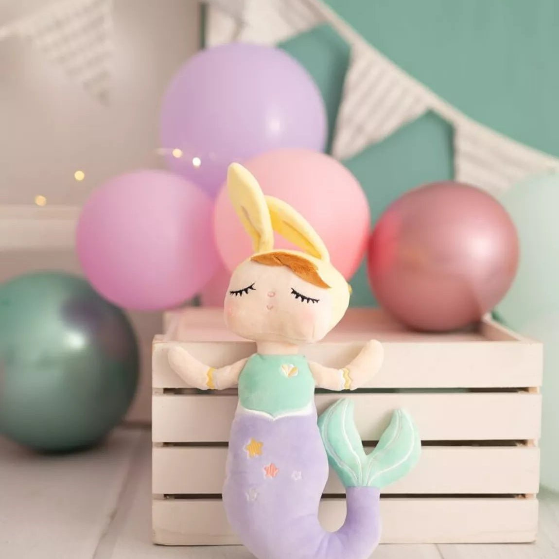 Mermaid Cloth Doll - Purple - Musgo Bazar