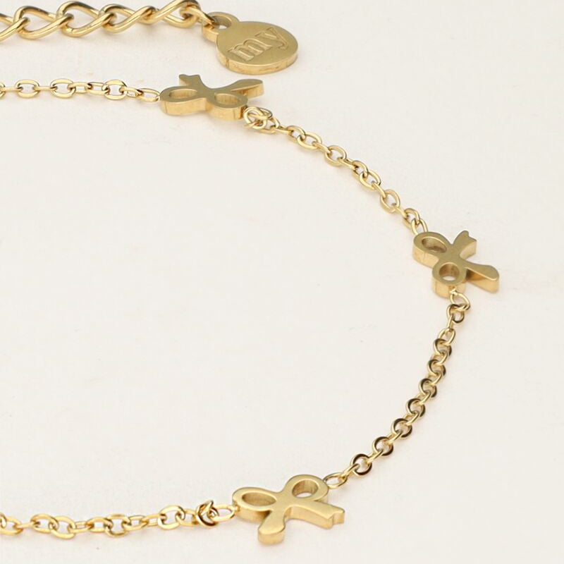 Mini Bow Bracelet – Minimalist Stainless Steel - Musgo Bazar