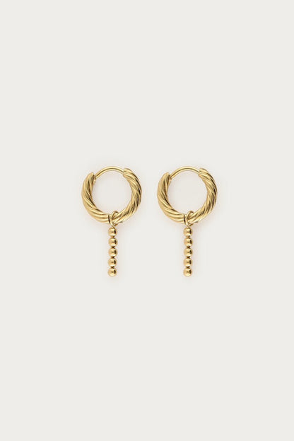 Nomads Minimalist Beaded Hoop Earrings – Small - Musgo Bazar