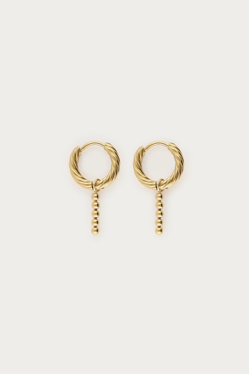 Nomads Minimalist Beaded Hoop Earrings – Small - Musgo Bazar