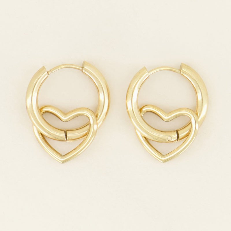 Open Heart Earrings – Stainless Steel - Musgo Bazar