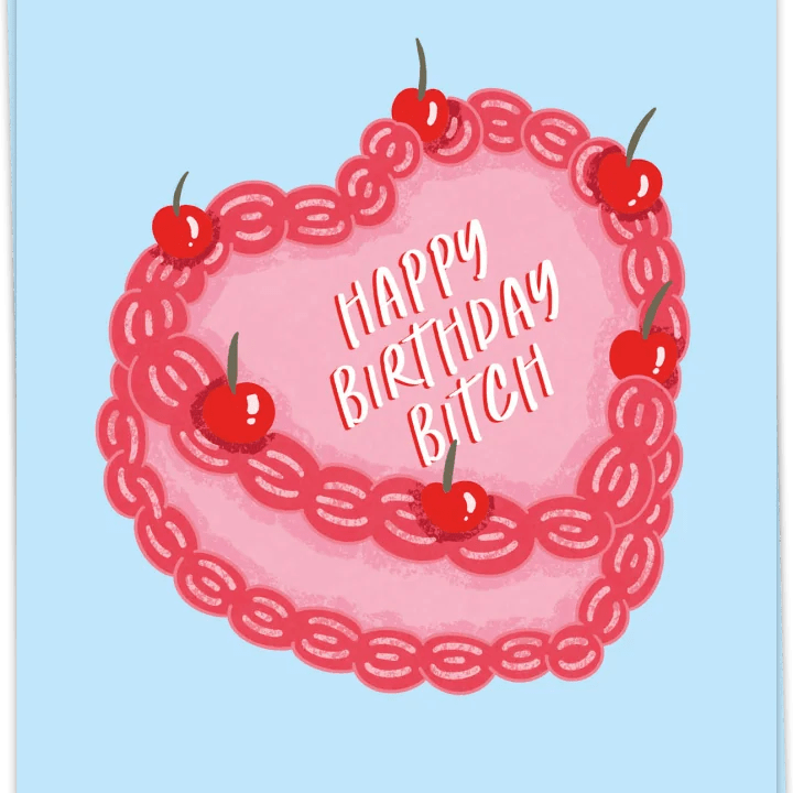 Postcard - Happy Birthday Bitch - Musgo Bazar
