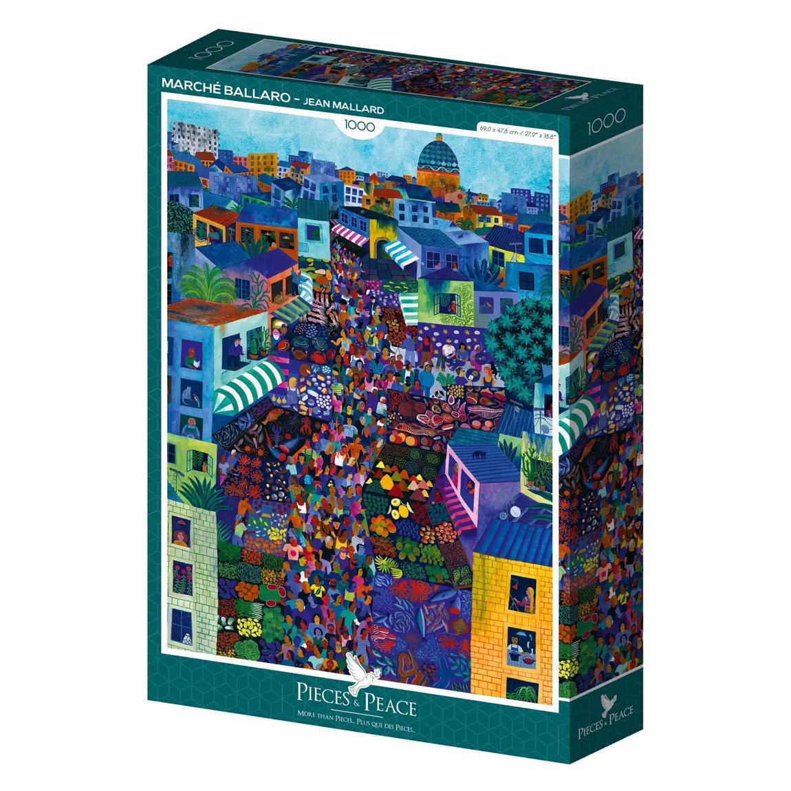 Puzzle - Ballaro Market - Jean Mallard - 1000 Pieces - Musgo Bazar