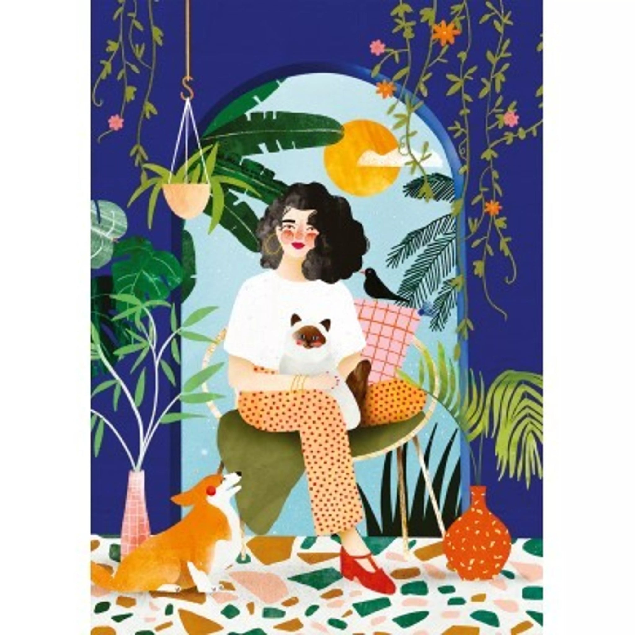 Puzzle - Blue Garden - 1000 pieces - Musgo Bazar