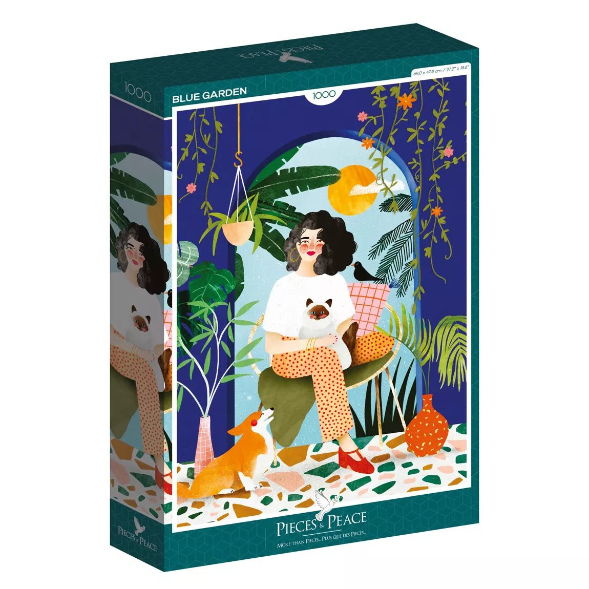 Puzzle - Blue Garden - 1000 pieces - Musgo Bazar