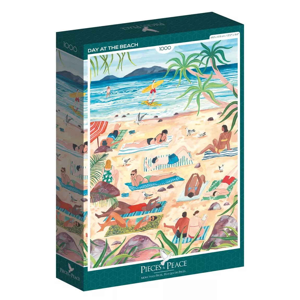 Puzzle - Day At The Beach - Miranda Sofroniou - 1000 Pieces - Musgo Bazar