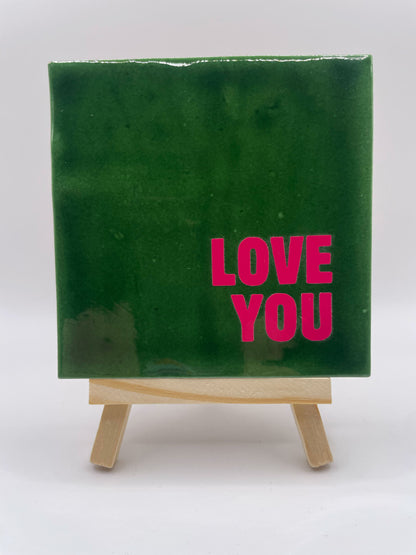 Quote Tile 'Love You' - Musgo Bazar