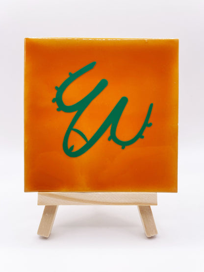 Quote Tile 'Wiener' - Mustard - Musgo Bazar