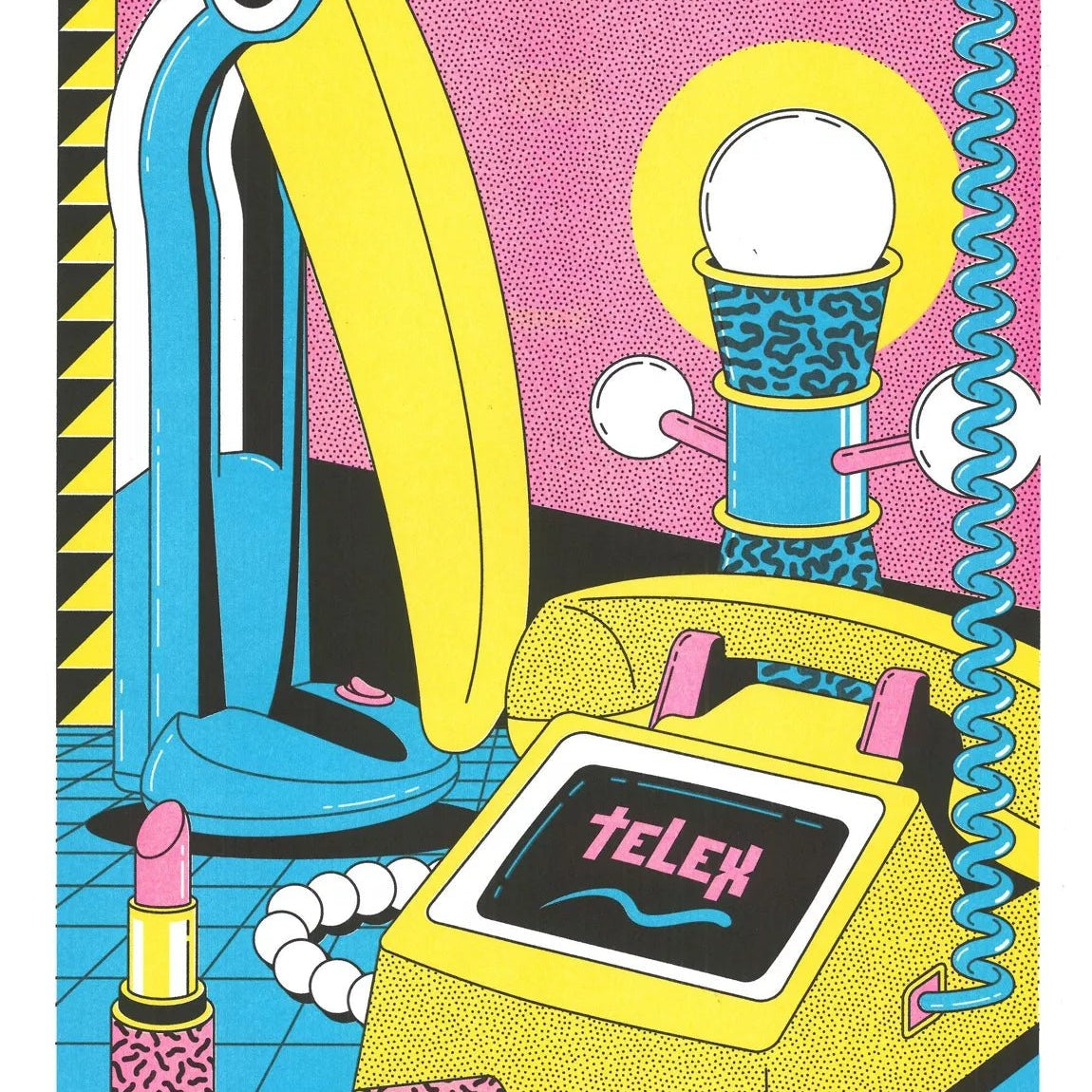 Riso Art Print - Freek City - 3615 Telex - Musgo Bazar