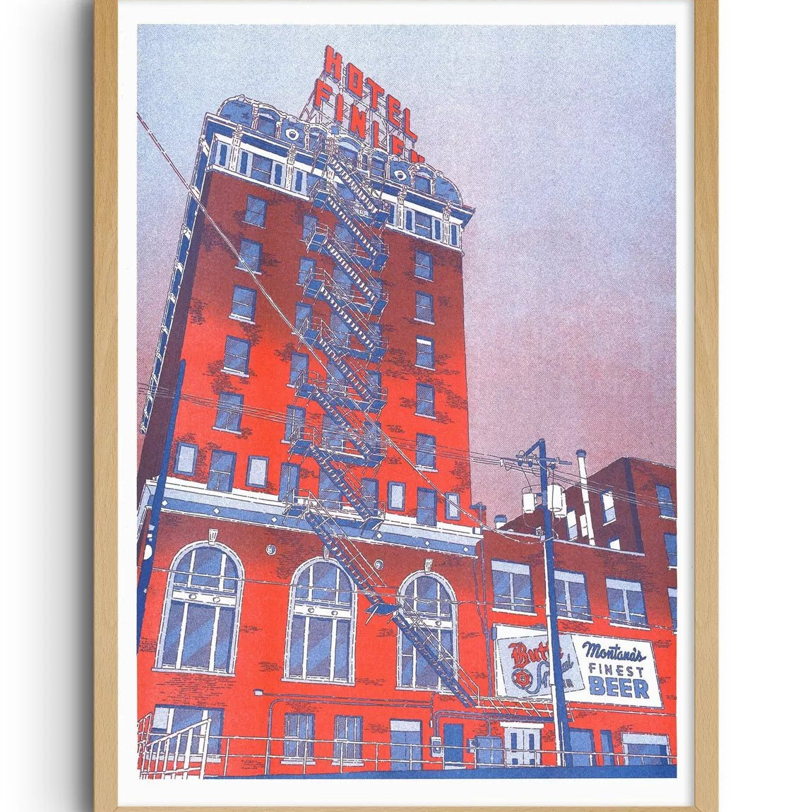 Riso Art Print - Mathieu Surrel - Nowhere in the USA - Musgo Bazar