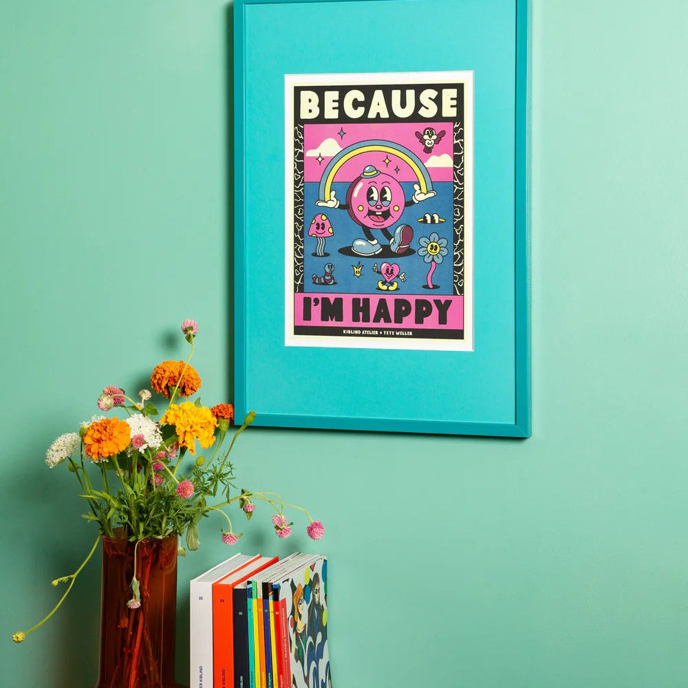 Riso Art Print - Yeye Weller - Because I´m Happy - Musgo Bazar