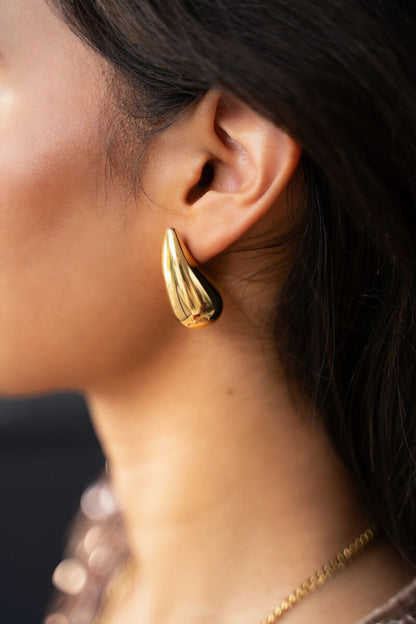Small Drop Earrings – Stainless Steel - Musgo Bazar