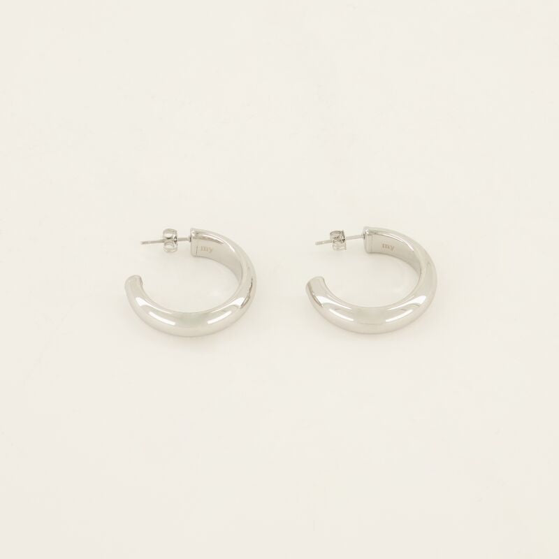 Small Hoop Earrings – Stainless Steel - Musgo Bazar