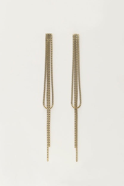 Starry Long Drop Earrings – Stainless Steel - Musgo Bazar