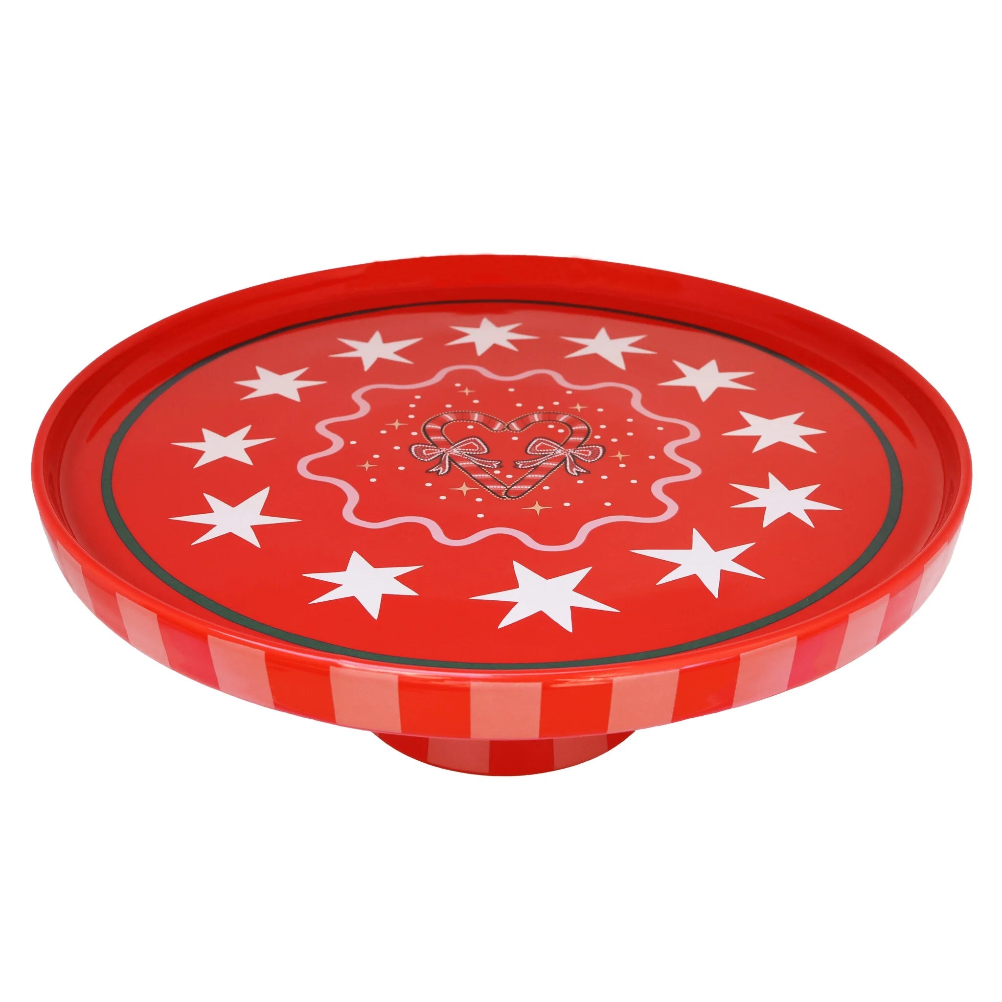 Tableware ATLITW - Large Cake Stand Candy Cane - Musgo Bazar