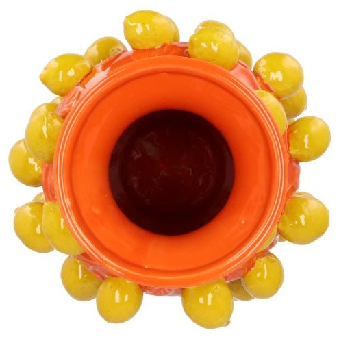 Vase - Fruit cilinder LEMON orange 24x38cm - Musgo Bazar