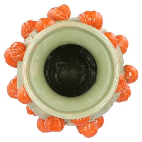 Vase - Fruit cilinder MANDARIN pistache 24x38cm - Musgo Bazar