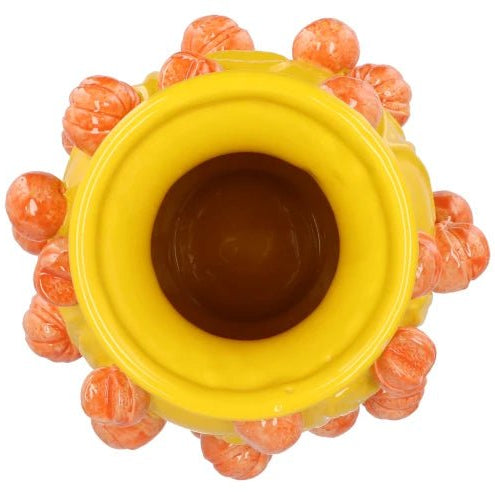 Vase - Fruit cilinder MANDARIN yellow 24x38cm - Musgo Bazar