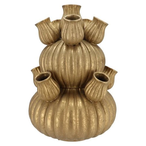 Vase Tulip AMSTERDAM Gold - Musgo Bazar